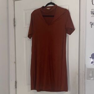 Bellino plus Rust colored Dress